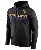 Men's Minnesota Vikings Nike Sideline Circuit Pullover Performance Hoodie - Black FengYun,baseball caps,new era cap wholesale,wholesale hats